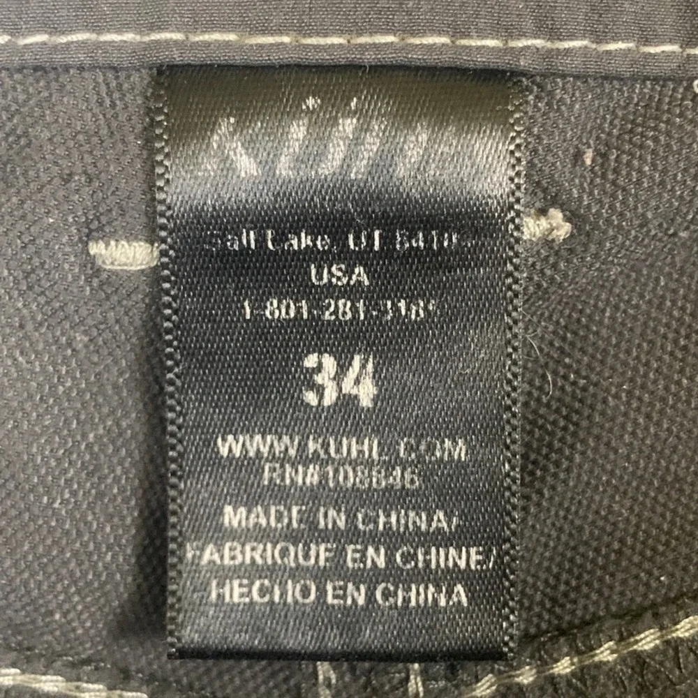 Kuhl Mens Hiking Shorts Gray Size 34 Contrast Stitch Outdoor Trekking Cargo